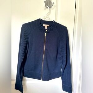 Banana Republic Navy zip up cardigan sweater